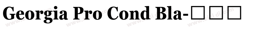 Georgia Pro Cond Bla字体转换